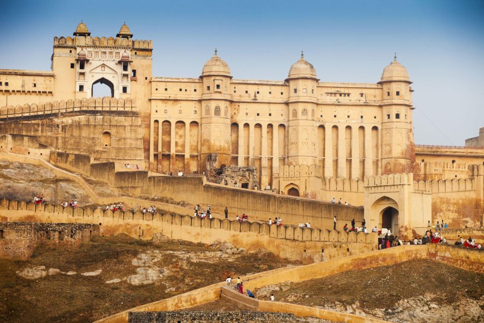 From Agra: Jaipur Day Tour by Car With Drop off Agra/Delhi - Jal Mahal by Man Sagar Lake: short stop, strong views