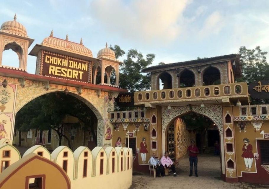 Jaipur Evening Tour Chokhi Dhani village culture with dinner - Dinner time at Chokhi Dhani: 3 courses, plus a real buffet-style evening