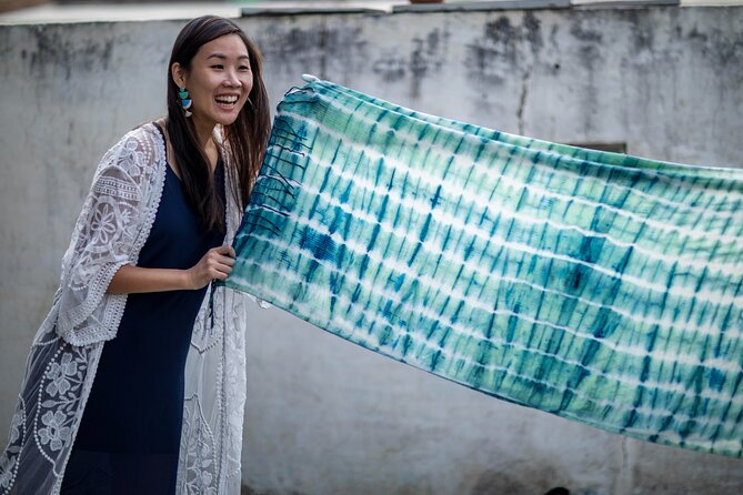 Private Natural Dye and Block Print Workshop with Lunch - Shibori Tie-Dye: making patterns using resistance